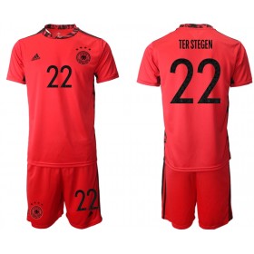 Tenue Allemagne TER Stegen 22 Gardien Enfant Domicile UEFA Euro 2020 Maillot de Foot